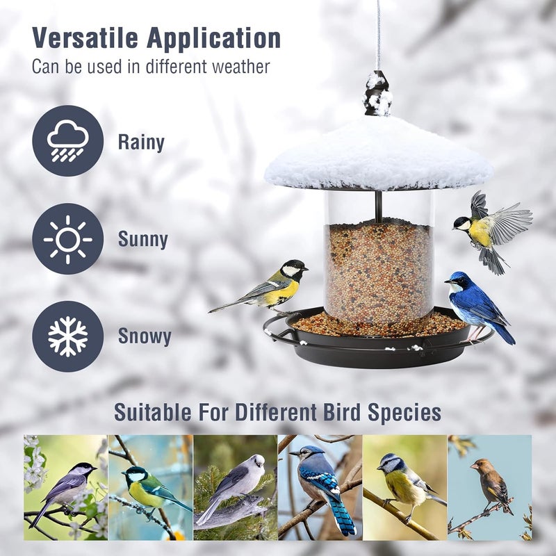 Youvip Pack of 2 Bird Feeder for Backyard Birds. Bronze - Image 5